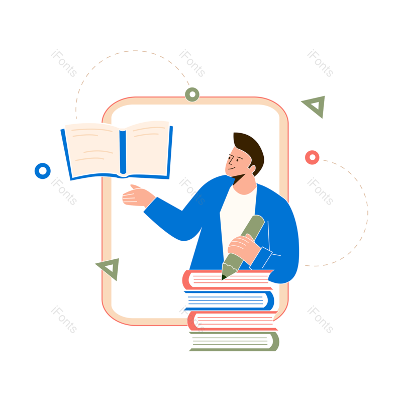 学习图片,书本元素,铅笔PNG,教育免抠素材